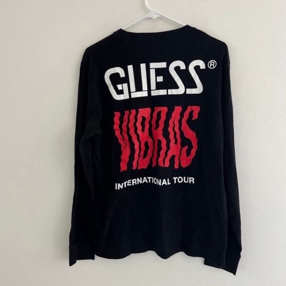 Guess x J Balvin Black Embroidered Long Sleeve Medium